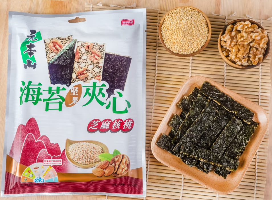 元本山海苔堅果夾心芝麻核桃 Motomotoyama Roasted Seaweed Sheet with Nuts Filling