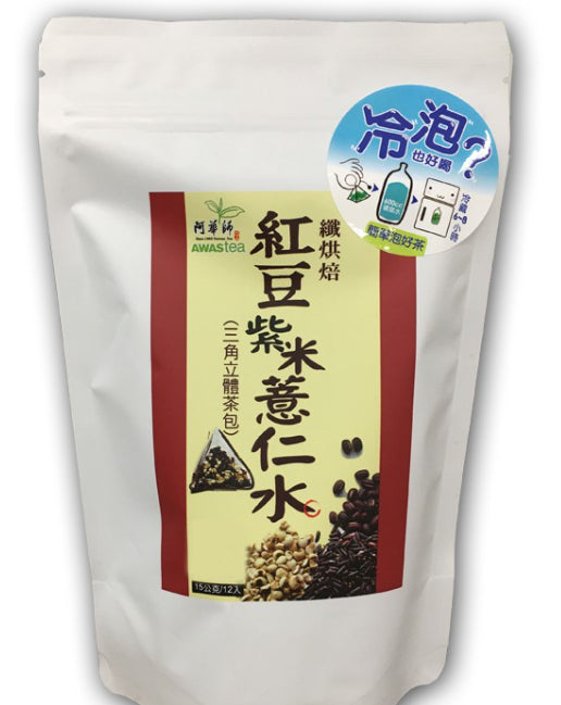 阿華師新紅豆紫米薏仁水 (袋裝) Awastea Red Bean Black Glutinous Rice Drink (12packs)