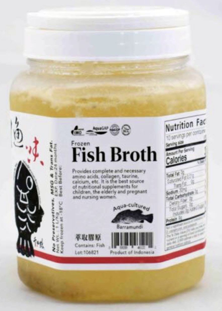[限時特惠] 冷凍鱸魚精 Frozen Barramundi Fish Broth 1L/Kg Per Bottle